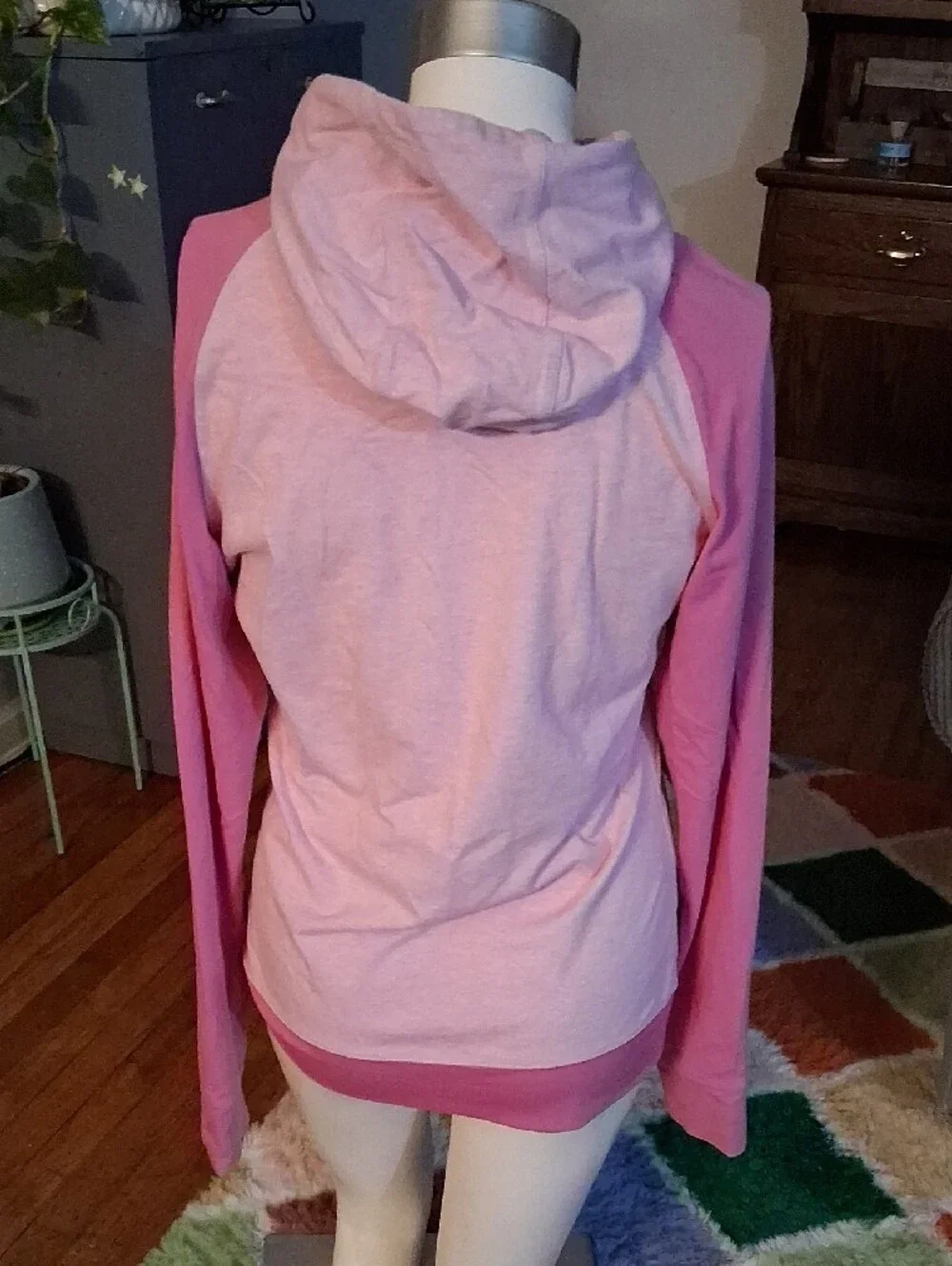 Nike Women’s Light Pink and Hot Pink Hooded Pullover